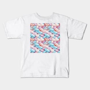 Pastel Knit Waves Kids T-Shirt